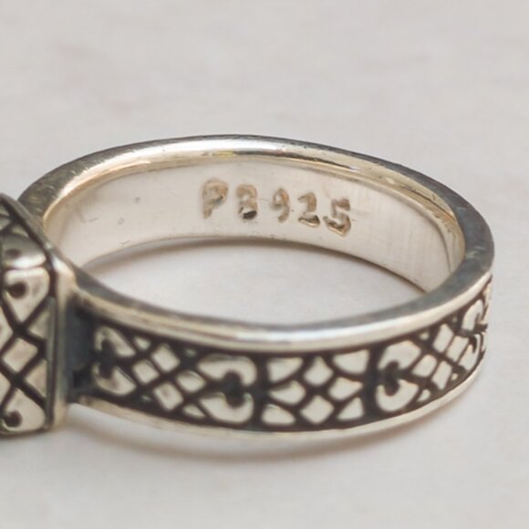 Sterling Silver 925 Onyx Ring | Size 5 ¼ | Silpada Maker - Picture 7 of 11